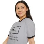 Ringer T-Shirt — "Here's a Really Old Picture of Me" Funny Sperm Photo Tee - Image 3